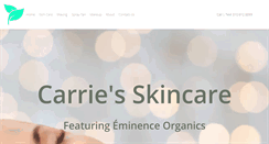 Desktop Screenshot of carries-skincare.com